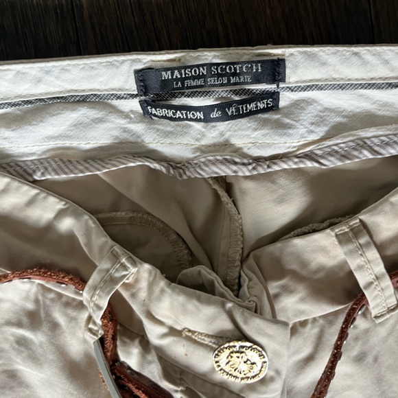 Madison Scotch khaki pants with belt, size 25 - Picture 3 of 5